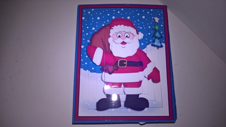 3D Xmas Santa's Sack Gift Box Card Kit & Pyramage by Elaine Yallop