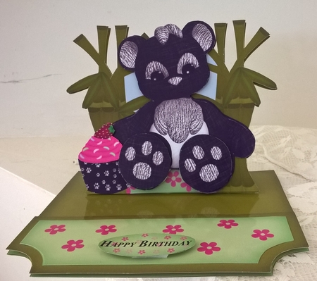 Fun Panda Shaped Easel Card Kit by Elaine Yallop