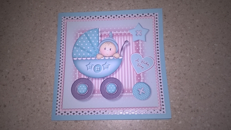 Baby Boy in Pram Mini Kit by Elaine Yallop
