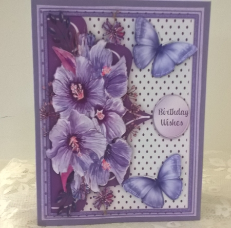 Beautiful Lilac roses and Butterflys  by Elaine Yallop