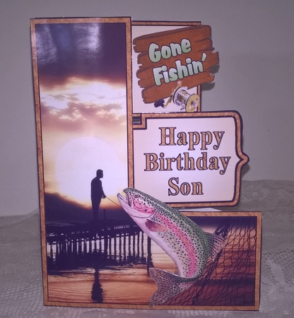 Upright stepper kit - Gone Fishin by Elaine Yallop