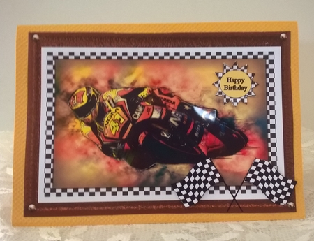MOTORBIKE SUPERBIKE BIRTHDAY/GET WELL/GOOD LUCK by Elaine Yallop