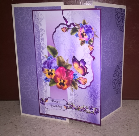 Pancies and Butterfly by Elaine Yallop