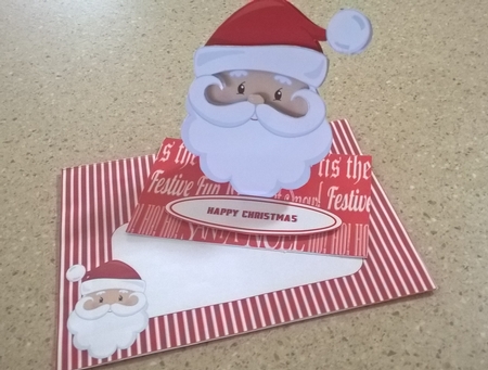 FUNNY FACE CHRISTMAS SANTA EASEL by Elaine Yallop