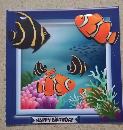 In the Aquarium Card Topper by Elaine Yallop