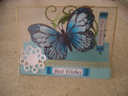 Butterfly Shaped Stacker - Pastel Blue by Elaine Yallop