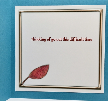 2 AUTUMN LEAF THINKING OF YOU INSERTS: 1 Blank, 1  WIth Message, Plus 2 Additional Bonus Verses & Commercial Use by Elena Pavlova