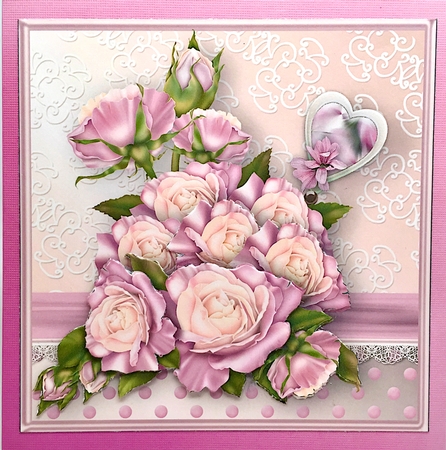 Rose Bouquet - Decoupage Card Mini Kit by Elena Pavlova
