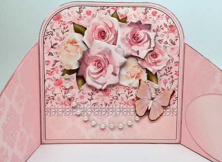 Pink Roses - Crossover Gatefold Card Mini Kit by Elena Pavlova