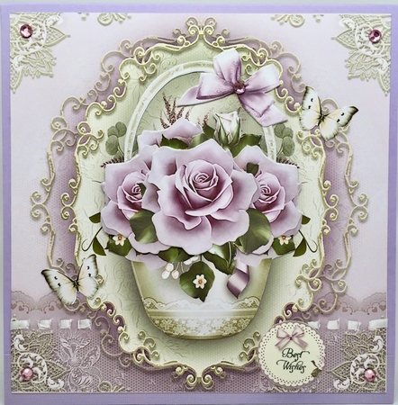 Pastel Purple Roses Card Mini Kit by Elena Pavlova