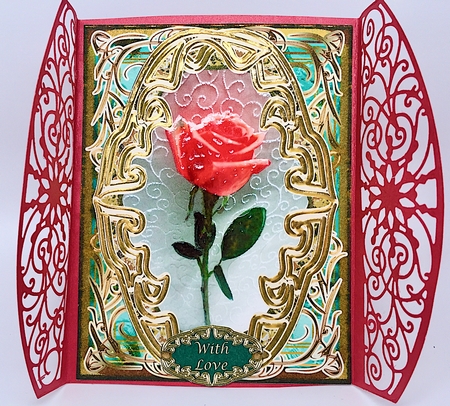 Pink Rose Various Occasions Card Front by Elena Pavlova