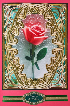 Pink Rose Various Occasions Card Front by Elena Pavlova