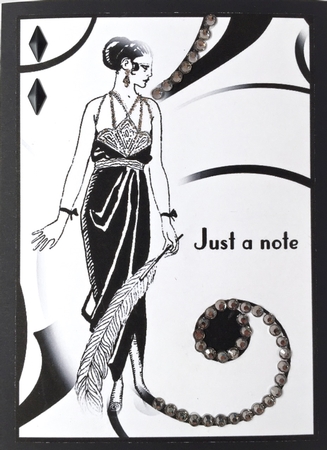 Art Deco Ladies Notecards 5 by Elena Pavlova