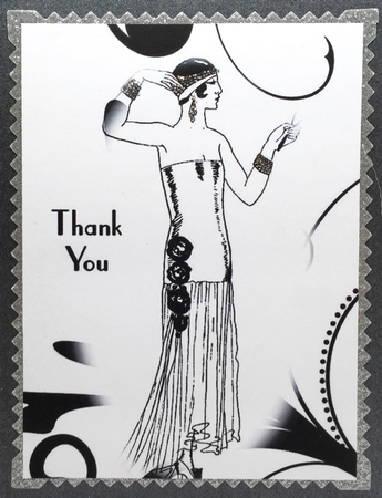 Art Deco Ladies Notecards 5 by Elena Pavlova