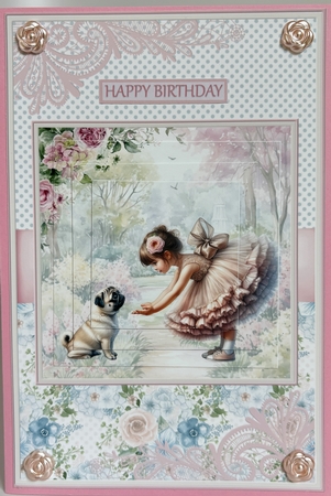 Summer day girl 5 x Puppy dog topper sheets with inserts kit 5 by Elena Pavlova