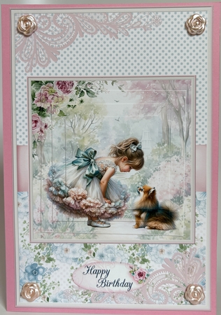 Summer day girl 5 x Puppy dog topper sheets with inserts kit 5 by Elena Pavlova