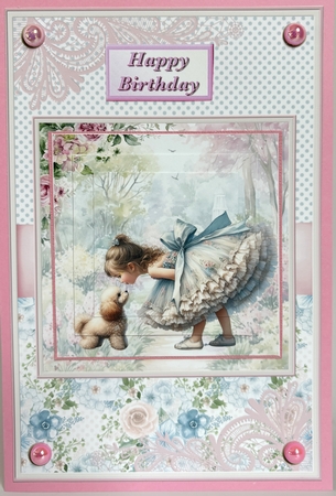 Summer day girl 5 x Puppy dog topper sheets with inserts kit 5 by Elena Pavlova
