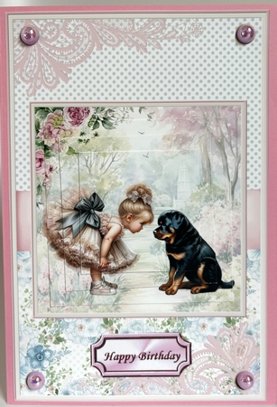 Summer day girl 5 x Puppy dog topper sheets with inserts kit 5 by Elena Pavlova