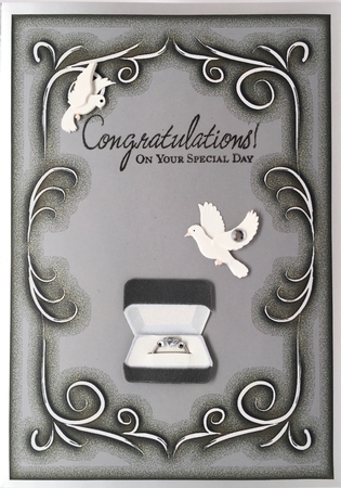 Two Note Papers with Swirly Frame 8 by Elena Pavlova