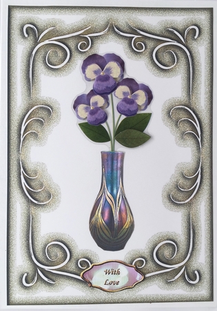 Two Note Papers with Swirly Frame 8 by Elena Pavlova