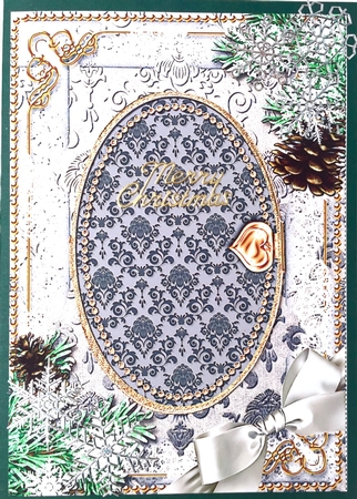 Christmas Winter Scene Snow A5 Locket Card Front by Elena Pavlova