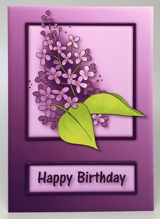 Purple Flower Quick Card by Elena Pavlova