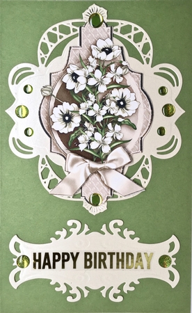 White Floral 4 Toppers with Decoupage Bows by Elena Pavlova