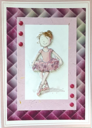Pink Ballet Girl - Quick Card Craft Sheet by Elena Pavlova