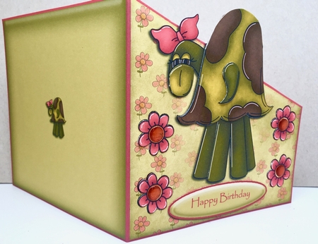 Does My Bum Look Big Diagonal Over the Edge Birthday Card by Elena Pavlova