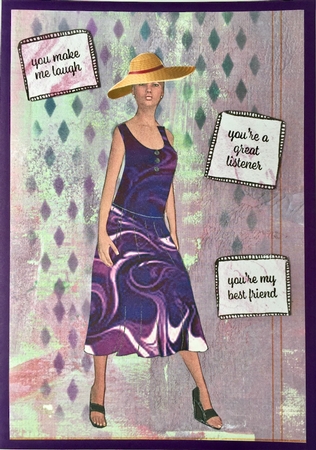 Paper Doll Simone and Clothes by Elena Pavlova