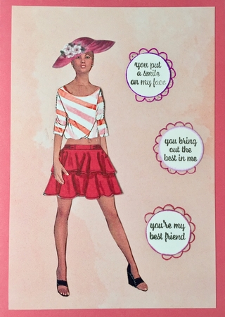 Paper Doll Simone and Clothes by Elena Pavlova