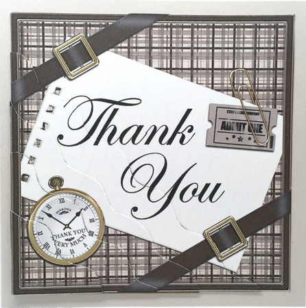 Tartan Thank You Wavy Corner by Elena Pavlova