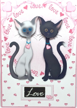 The Love Cats Wedding, Engagement or Anniversary Insert by Elena Pavlova