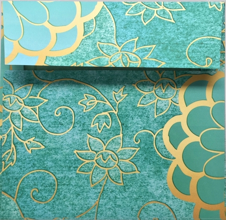 Oriental Birds Plain Anglaise Midi Card and Envelope by Elena Pavlova