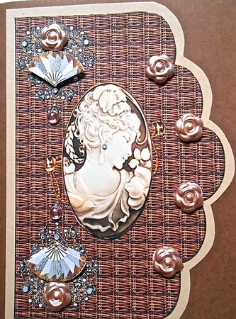 Brown Gold Beauty Cameo Vintage by Elena Pavlova