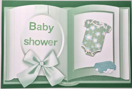 Peach and Green Book Frame Card Fronts by Elena Pavlova