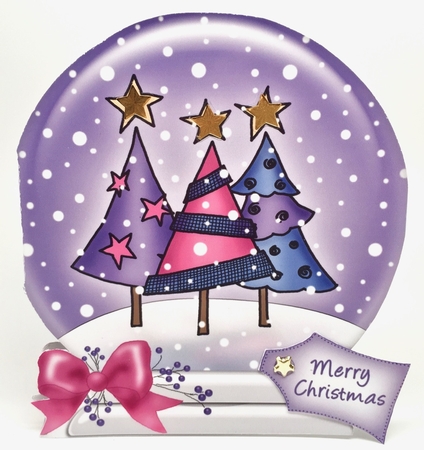 Xmas Trees Snow Globe by Elena Pavlova