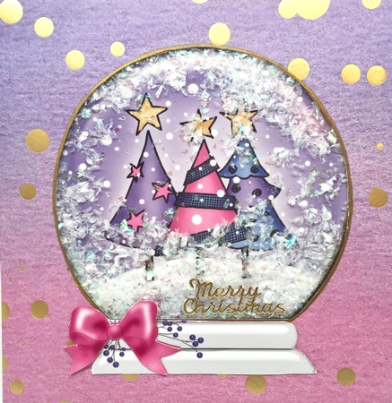 Xmas Trees Snow Globe by Elena Pavlova