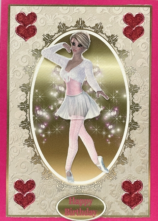 Pretty Ballerina Decoupage Topper by Elena Pavlova