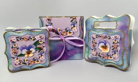 Pansy Bouquet Gift Accessories Kit by Elena Pavlova