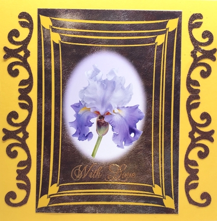 Lilac Iris 6 Layers Frame and Bground 300dpi Png by Elena Pavlova