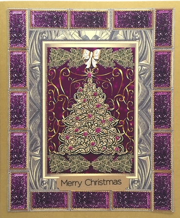 Swirly Christmas Tree Christmas Atc Toppers Set by Elena Pavlova