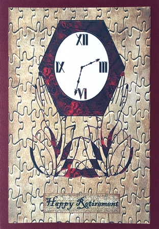 Art Deco Clocks Male Card Birthday & Retirementt by Elena Pavlova