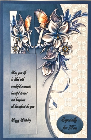 Book Blue Flowers Bookmark by Elena Pavlova