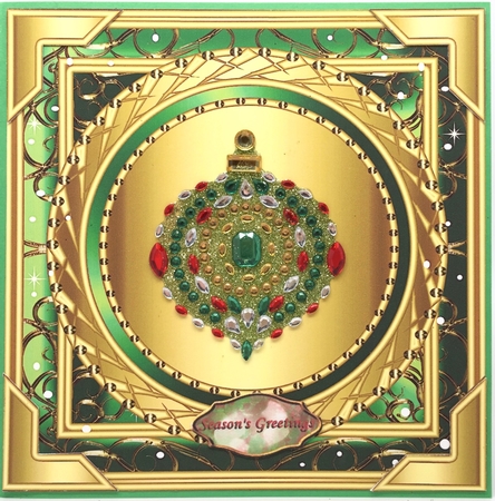 Round Frame in a Frame Blank Christmas Topper 5 by Elena Pavlova