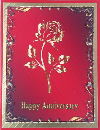 Happy Anniversary Words in Gold - Cu4cu by Elena Pavlova