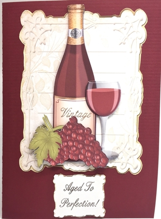 Aged to Perfection Male Birthday Card Topper by Elena Pavlova