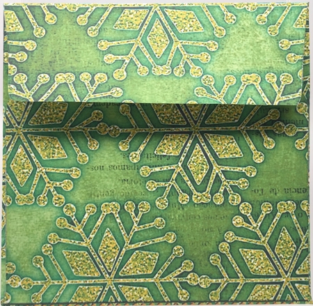 Elegant Tree Green Mini Card Envelope Hex Stacker by Elena Pavlova