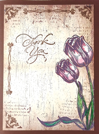 Vintage Tulips Backing Sheet by Elena Pavlova