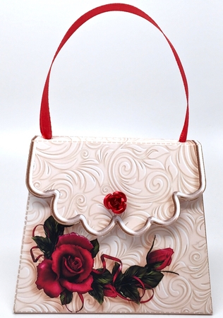 Handbag Gift Box Red Roses Valentine by Elena Pavlova